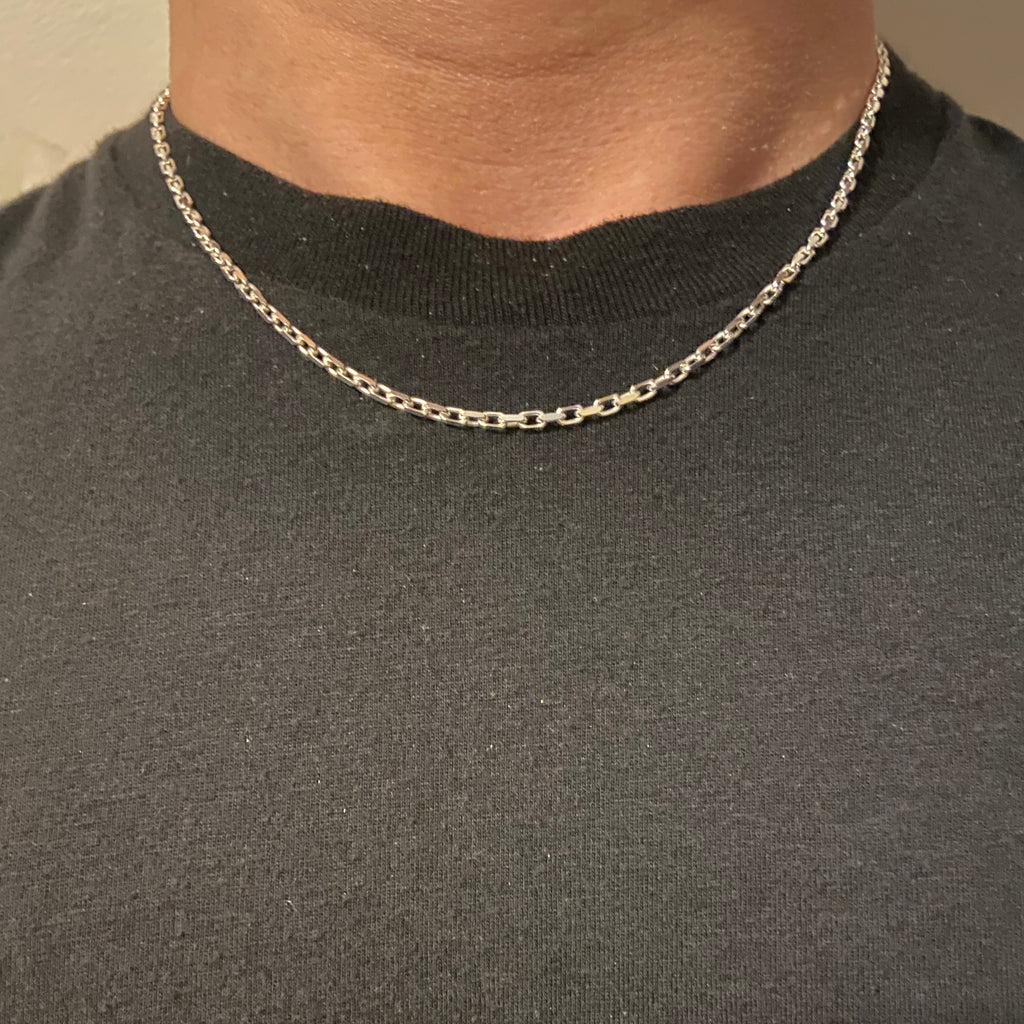 Solid Silver Forzatina Chain 18in 2mm - Prestige Jewelry