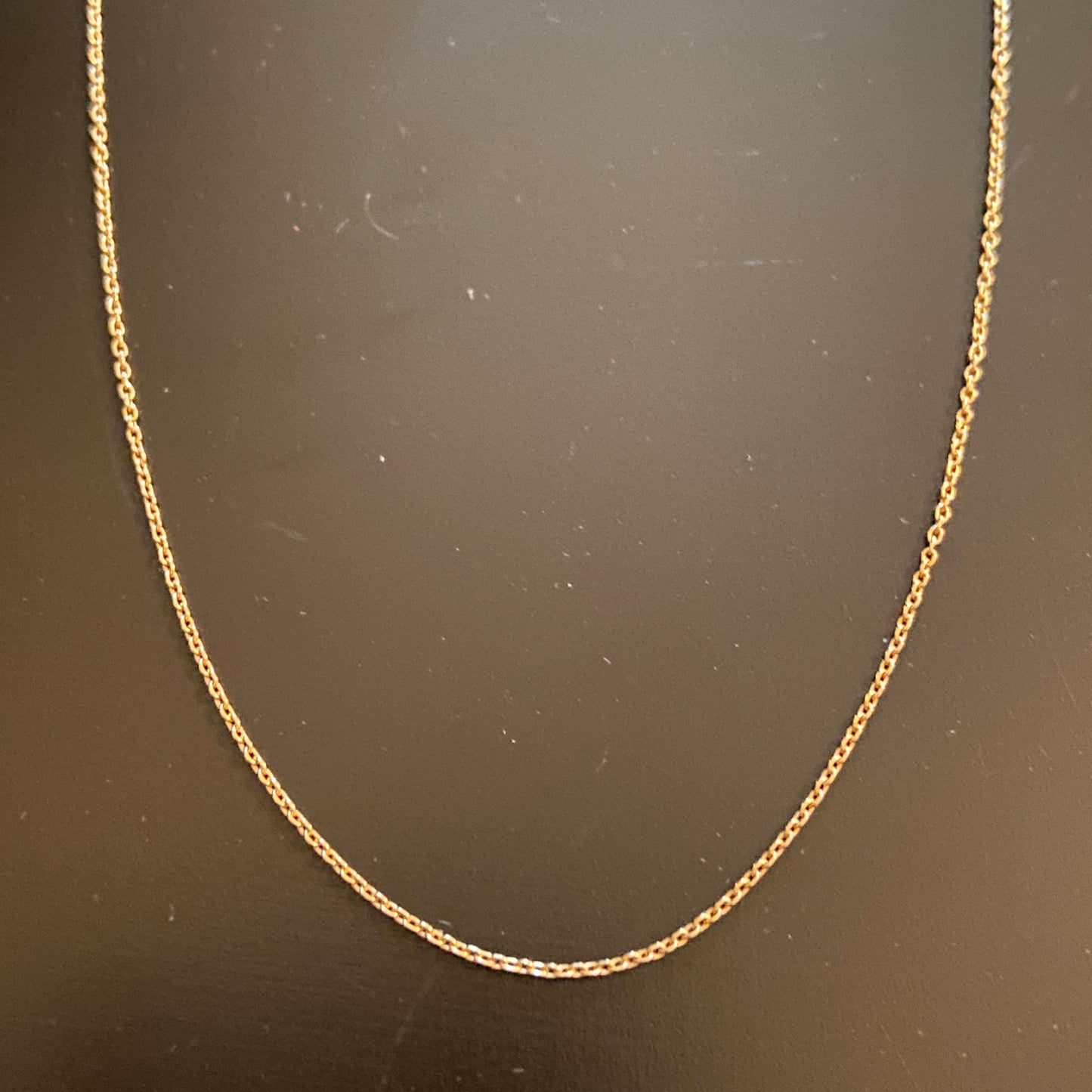 Solid Real 14k Gold Cable Chain 18in 1mm