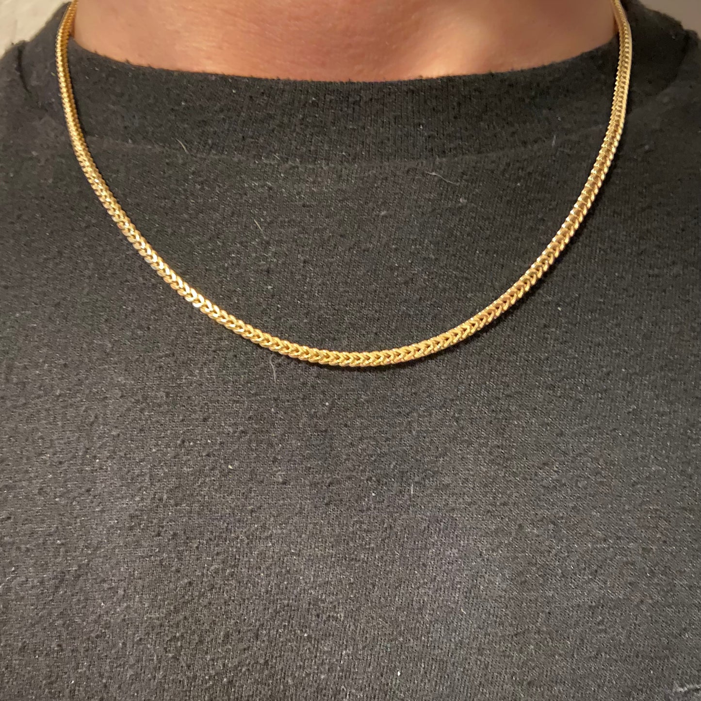 14k Gold Vermeil Franco Chain 18in 2mm