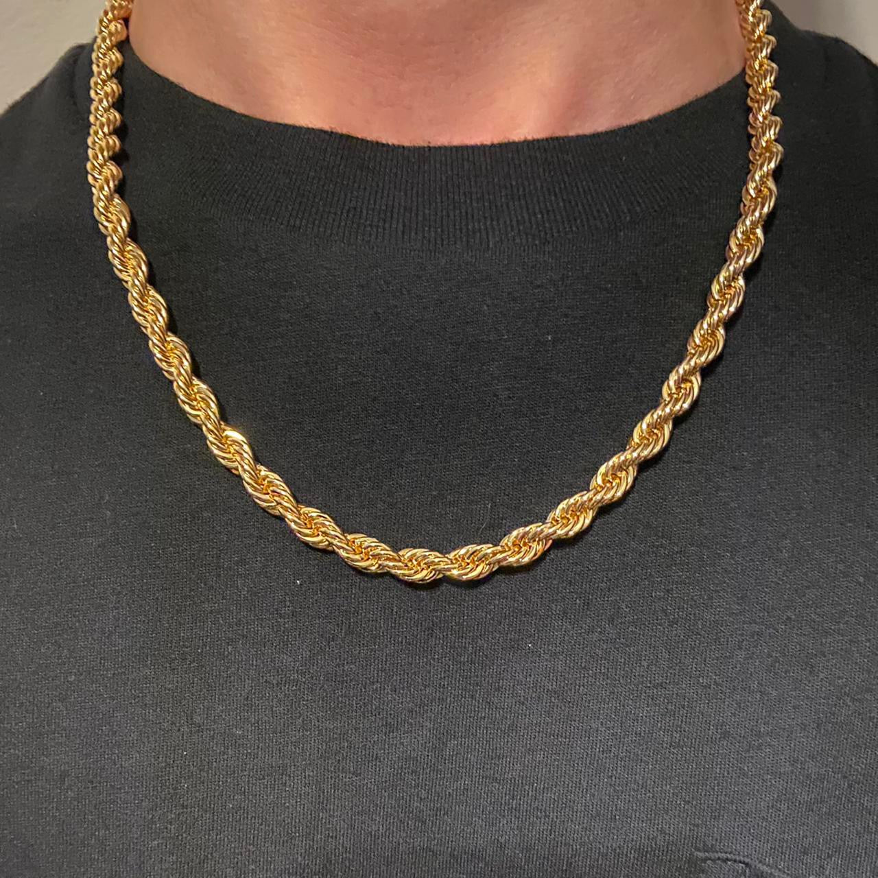 14k Gold Layered Rope Chain 20in 6mm