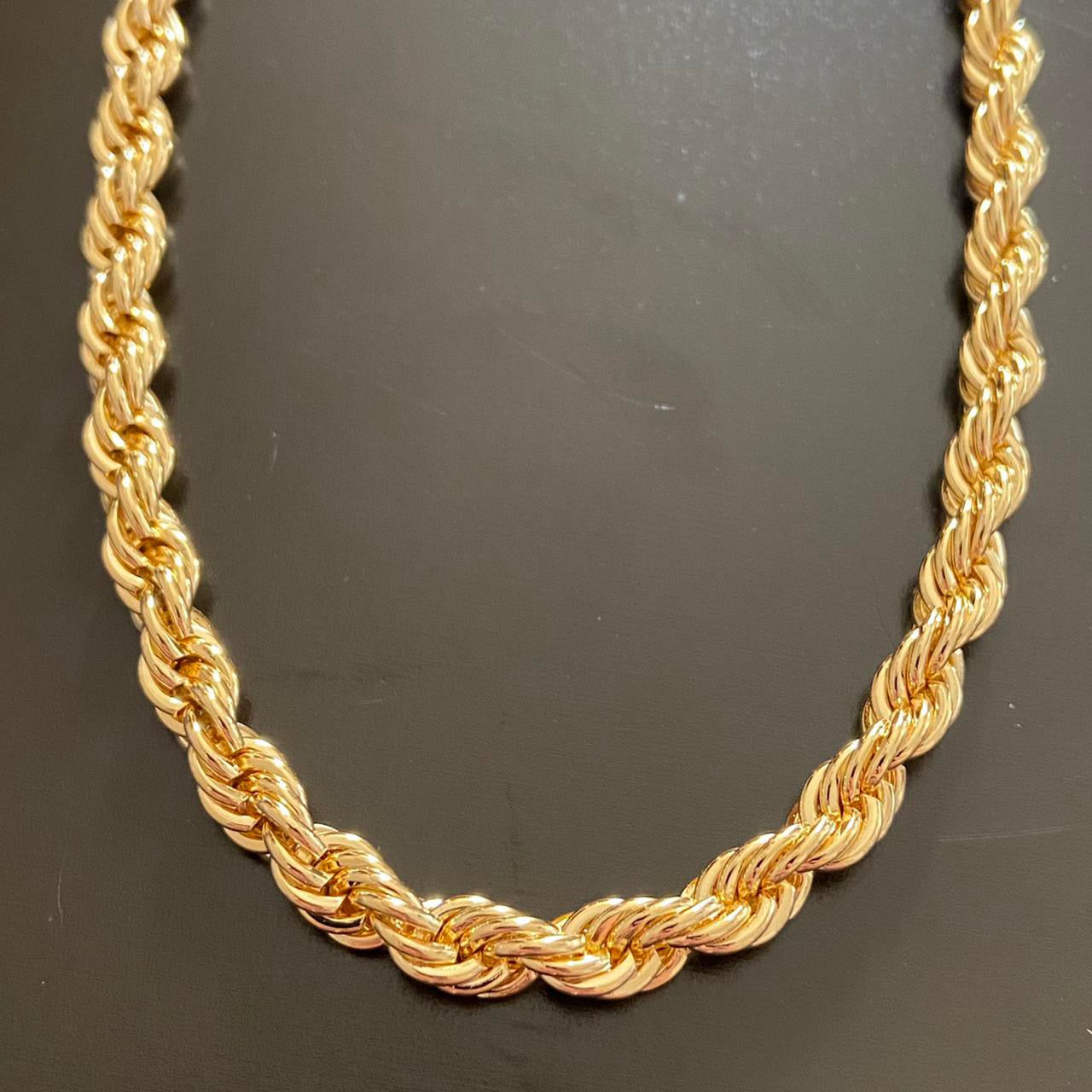 14k Gold Layered Rope Chain 24in 6mm