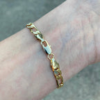 14k Gold Layered Figaro Bracelet 8in 6mm - Prestige Jewelry