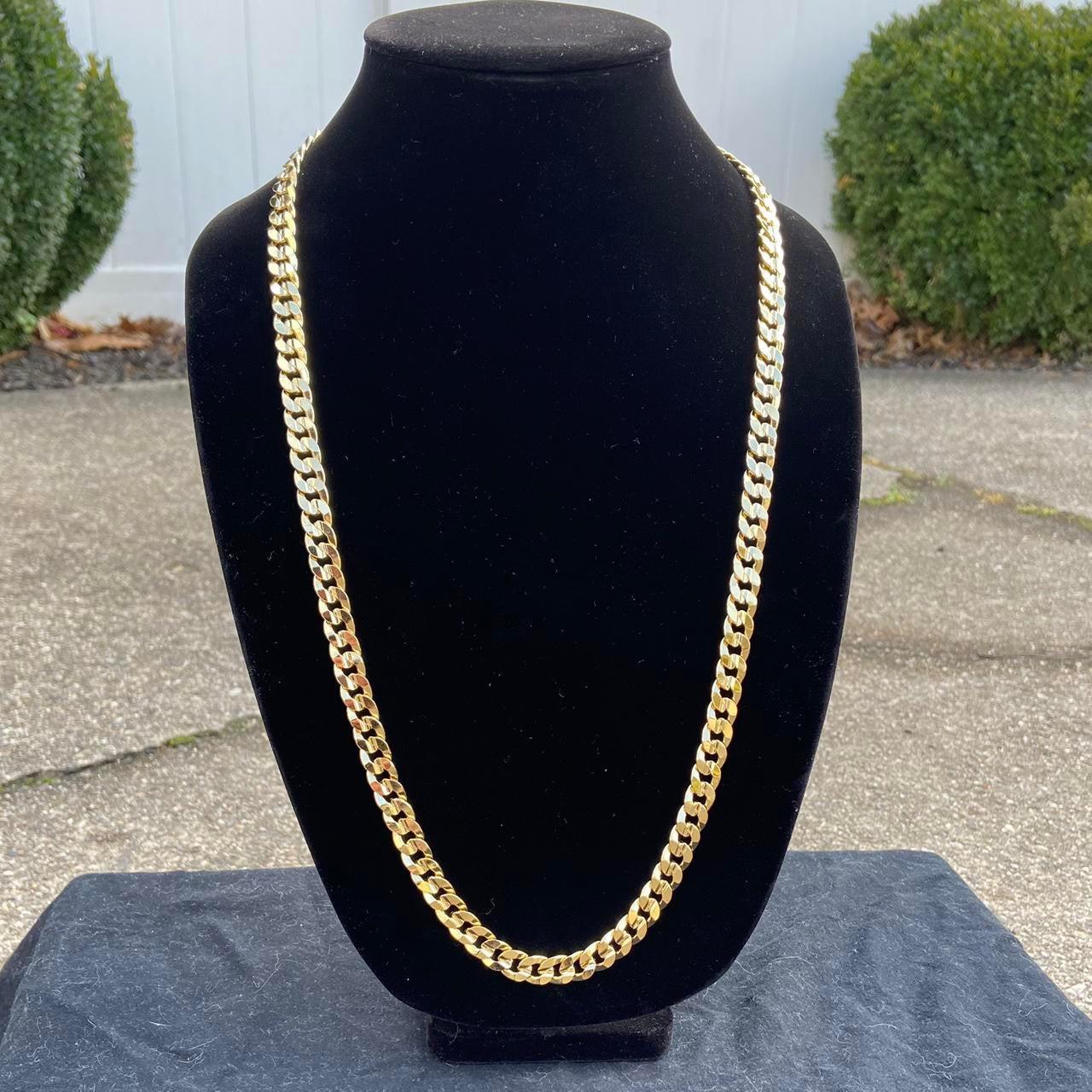 14k Gold Layered Cuban Link Chain 30in 10mm - Prestige Jewelry