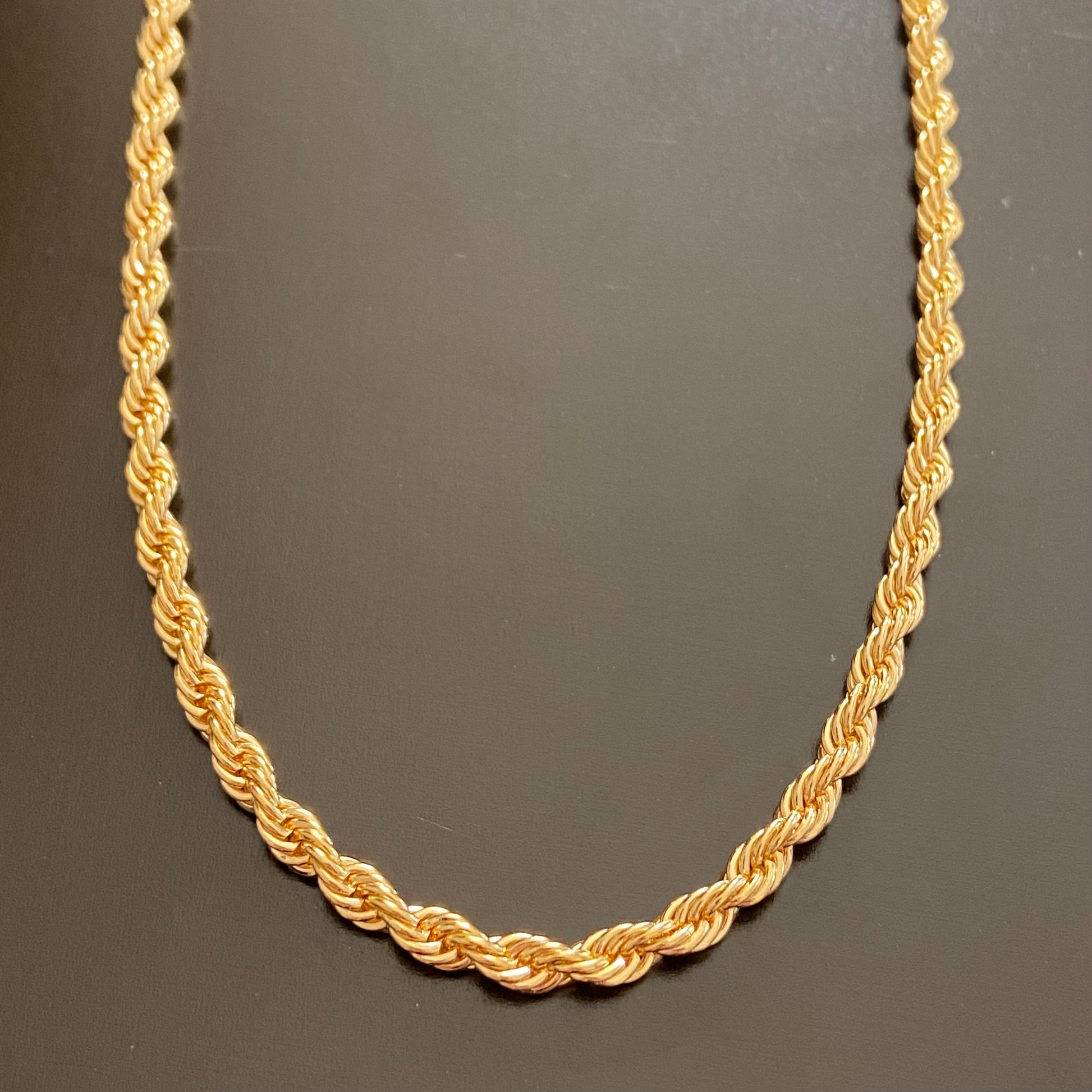 Gold Rope Chain 20in 4mm – Prestige Jewelry