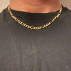 Solid Real 14k Gold Figaro Chain 18in 4mm - Prestige Jewelry