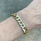 14k Gold Layered Cuban Link Bracelet 9in 10mm - Prestige Jewelry