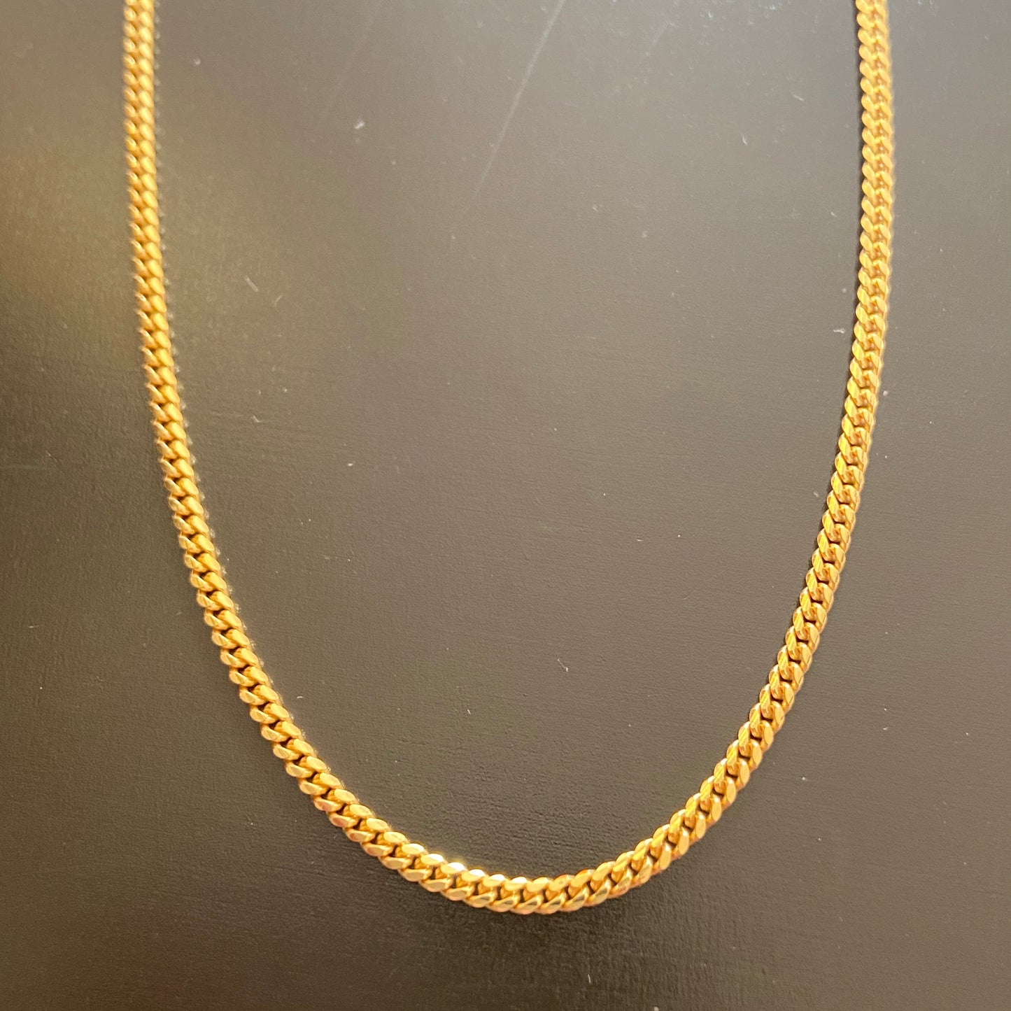 14k Gold Vermeil Miami Cuban Link Chain 18in 2mm