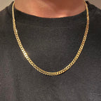 14k Gold Vermeil Cuban Chain 20in 4mm - Prestige Jewelry