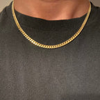 14k Gold Vermeil Miami Cuban Chain 18in 4mm - Prestige Jewelry