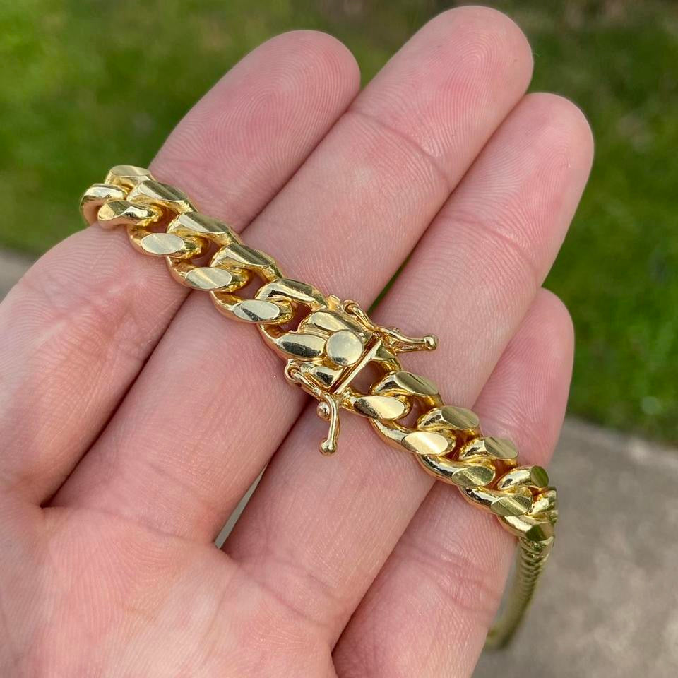 Solid Real 14k Gold Miami Cuban Link Chain 20in 5mm
