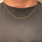 Solid Real 14k Gold Cable Chain 18in 1mm - Prestige Jewelry