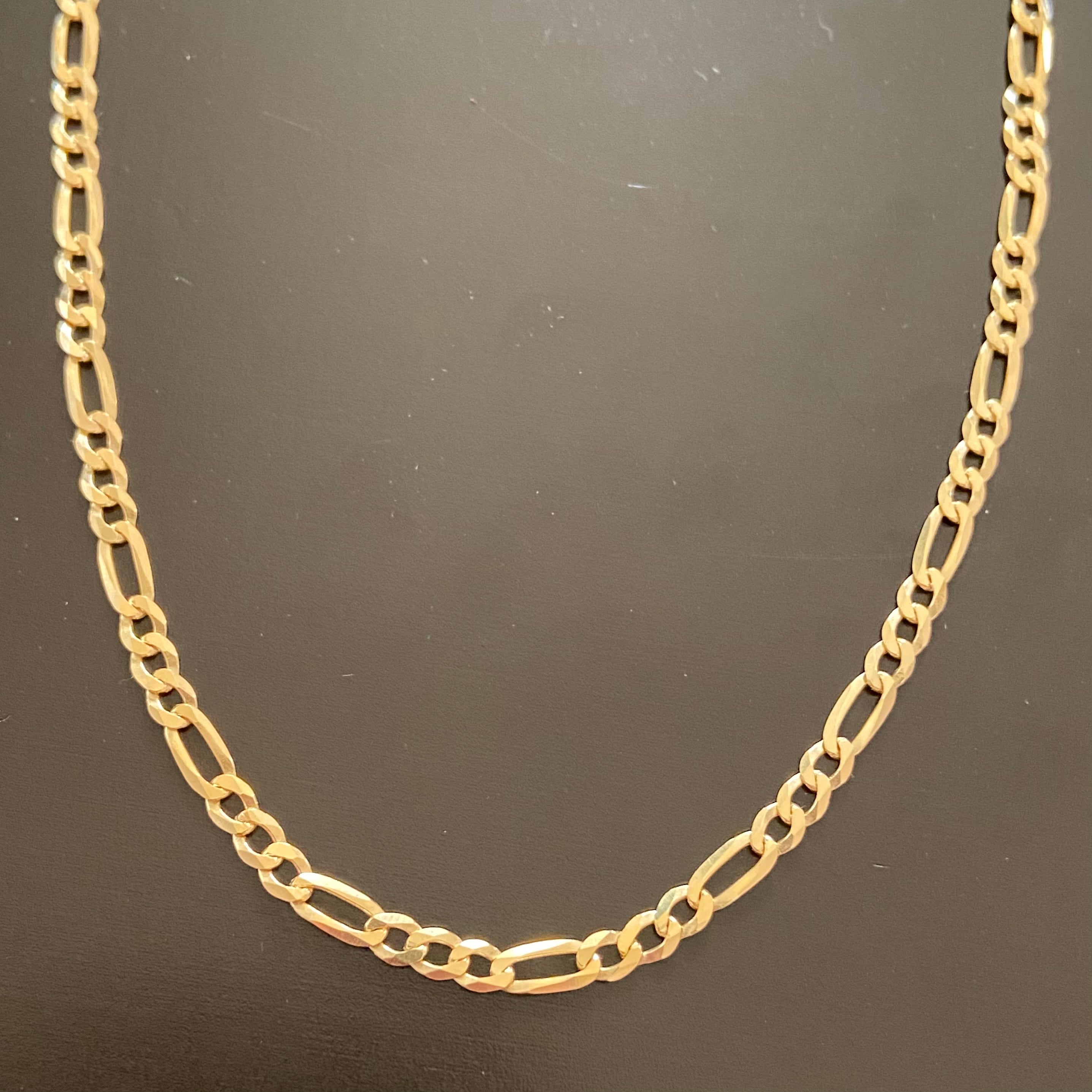 Gold Chain 14k Gold Vermeil offers Figaro Chain 20in 3mm