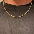 Solid Real 14k Gold Rope Chain 18in 2mm - Prestige Jewelry