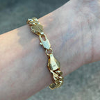 14k Gold Layered Cuban Link Bracelet 8in 9mm - Prestige Jewelry