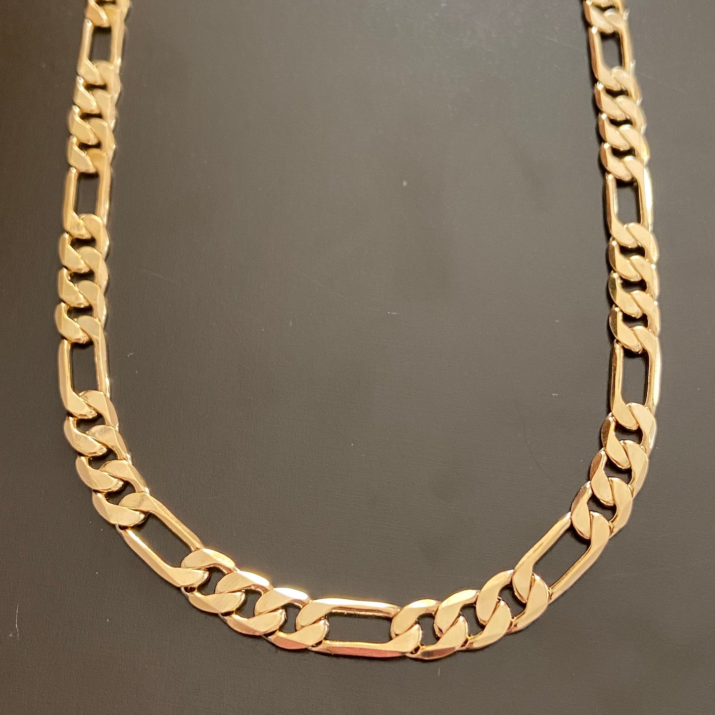 14k Gold Layered Figaro Chain 24in 6mm
