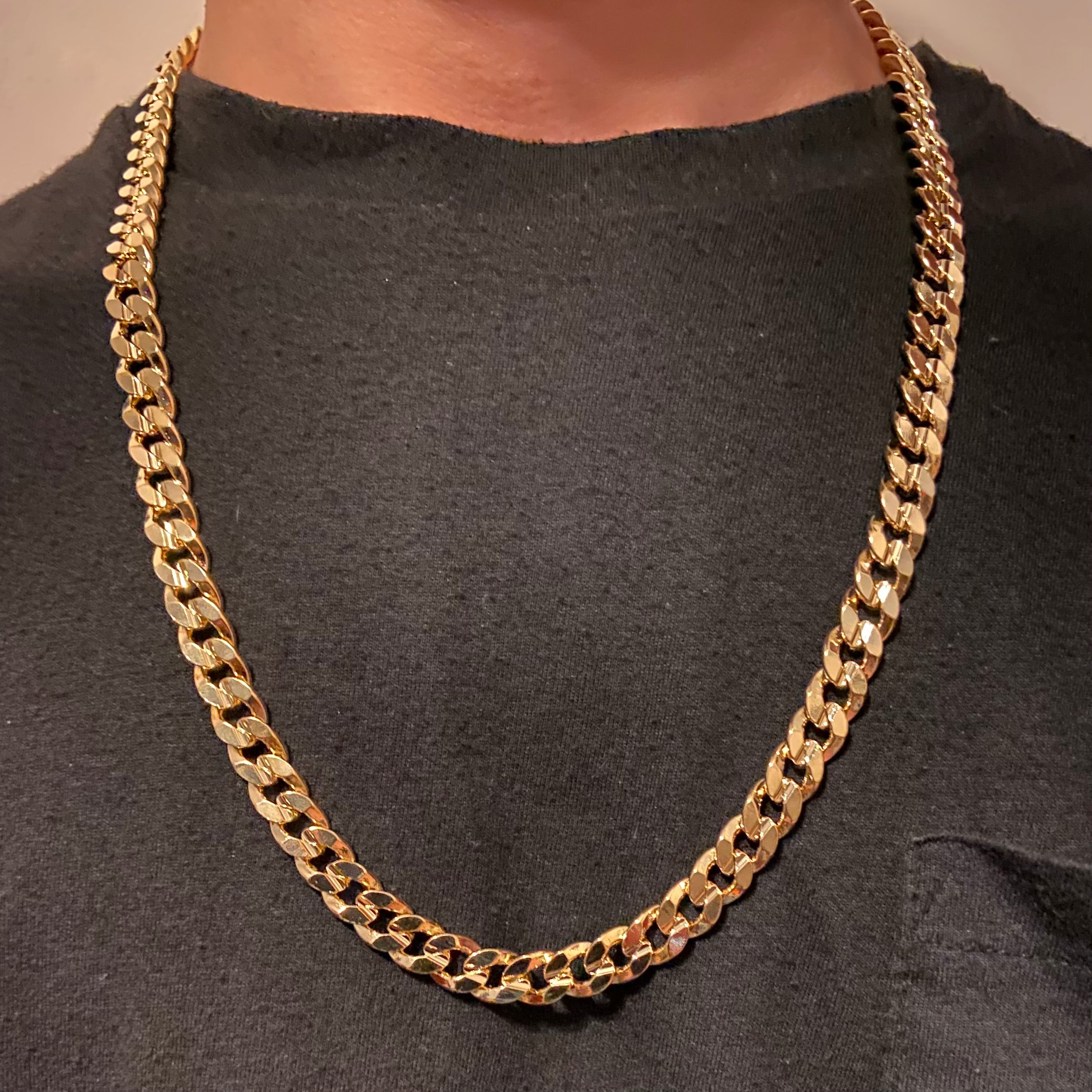 14k Gold Layered Cuban Chain 24in 10mm - Prestige Jewelry