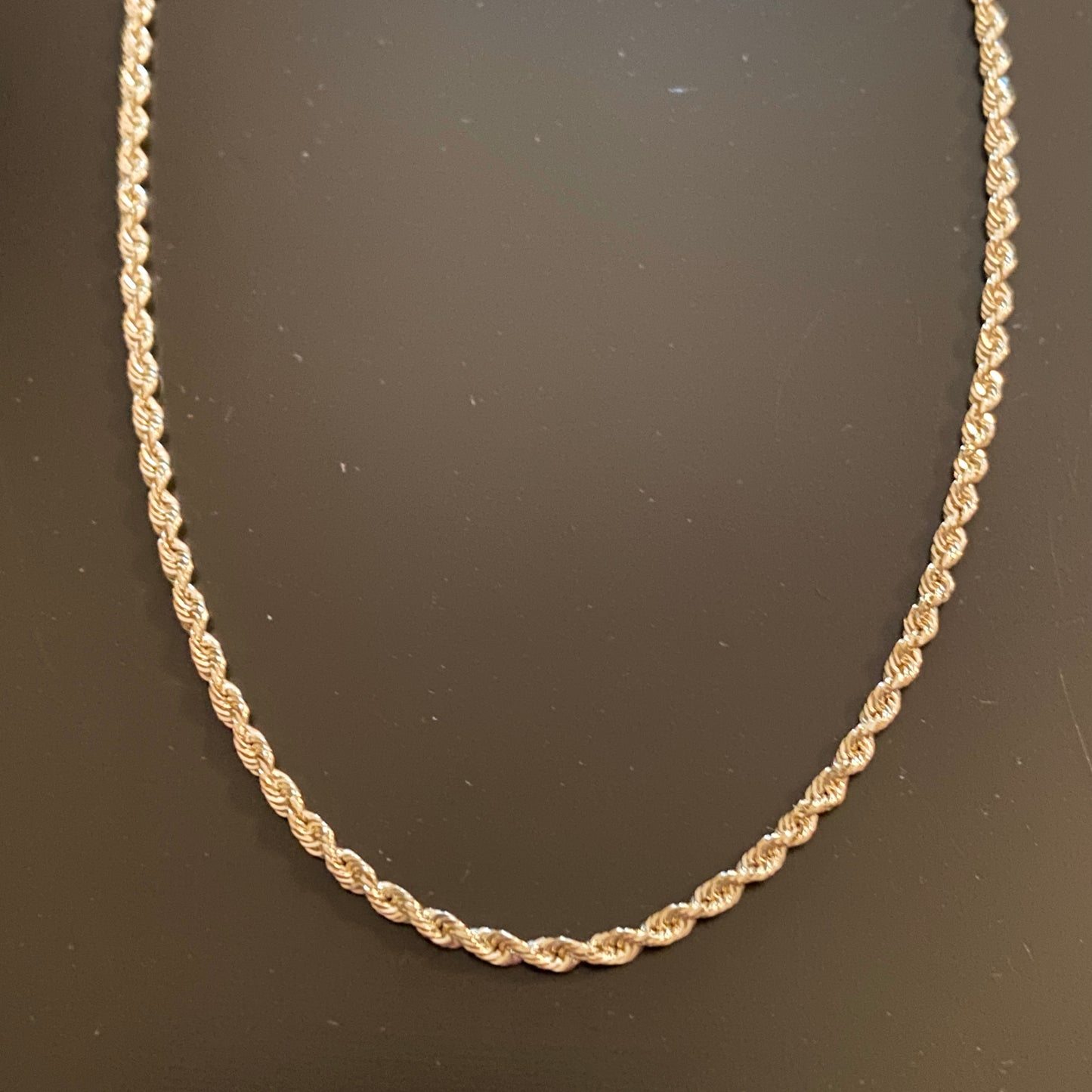 Solid Real 10k Gold Rope Chain 20in 3mm