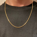 14k Gold Vermeil Rope Chain 20in 2mm - Prestige Jewelry