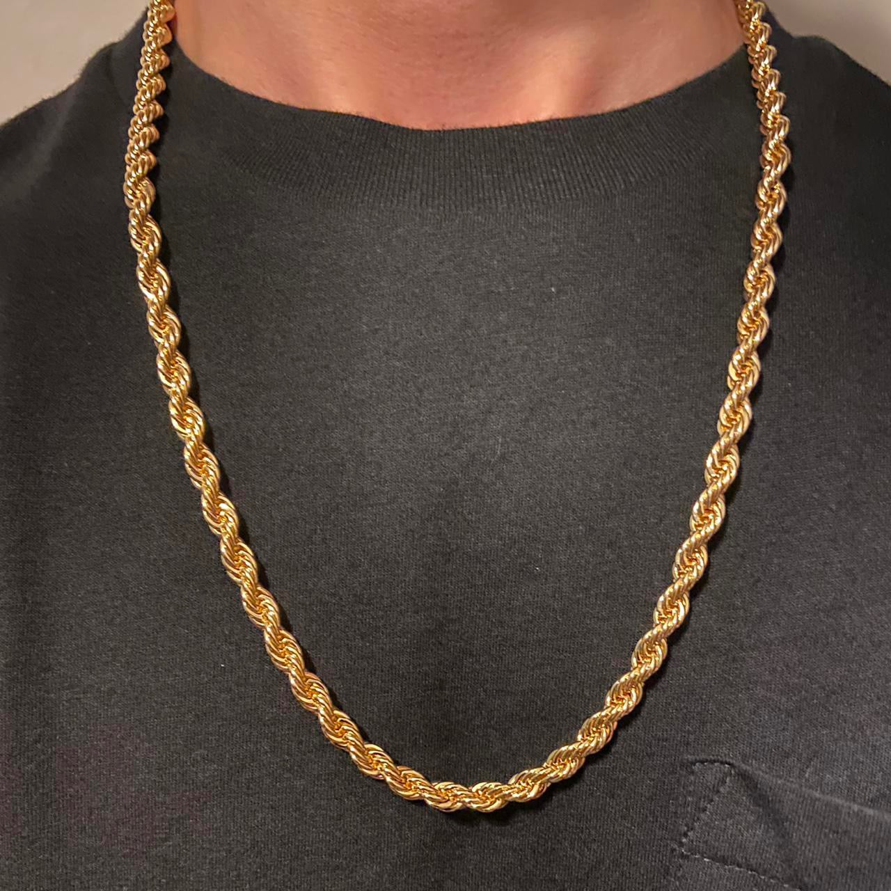 14k Gold Layered Rope Chain 24in 6mm - Prestige Jewelry