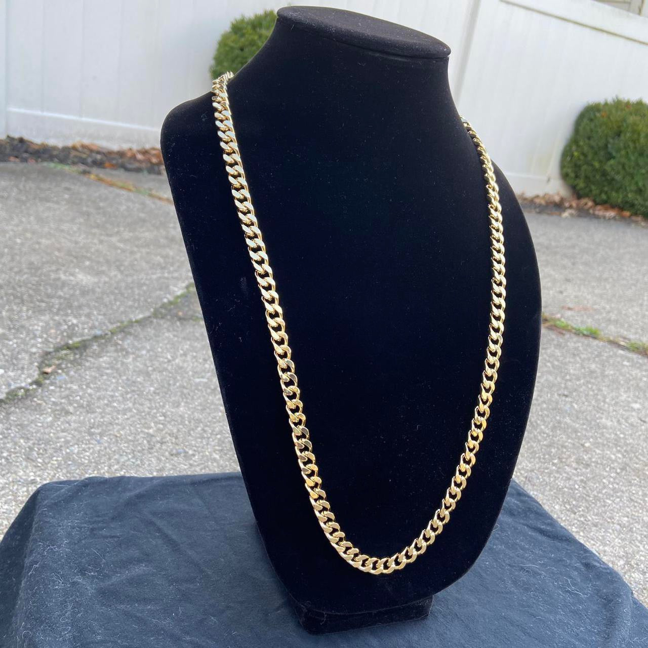 14k Gold Layered Cuban Link Chain 30in 8mm
