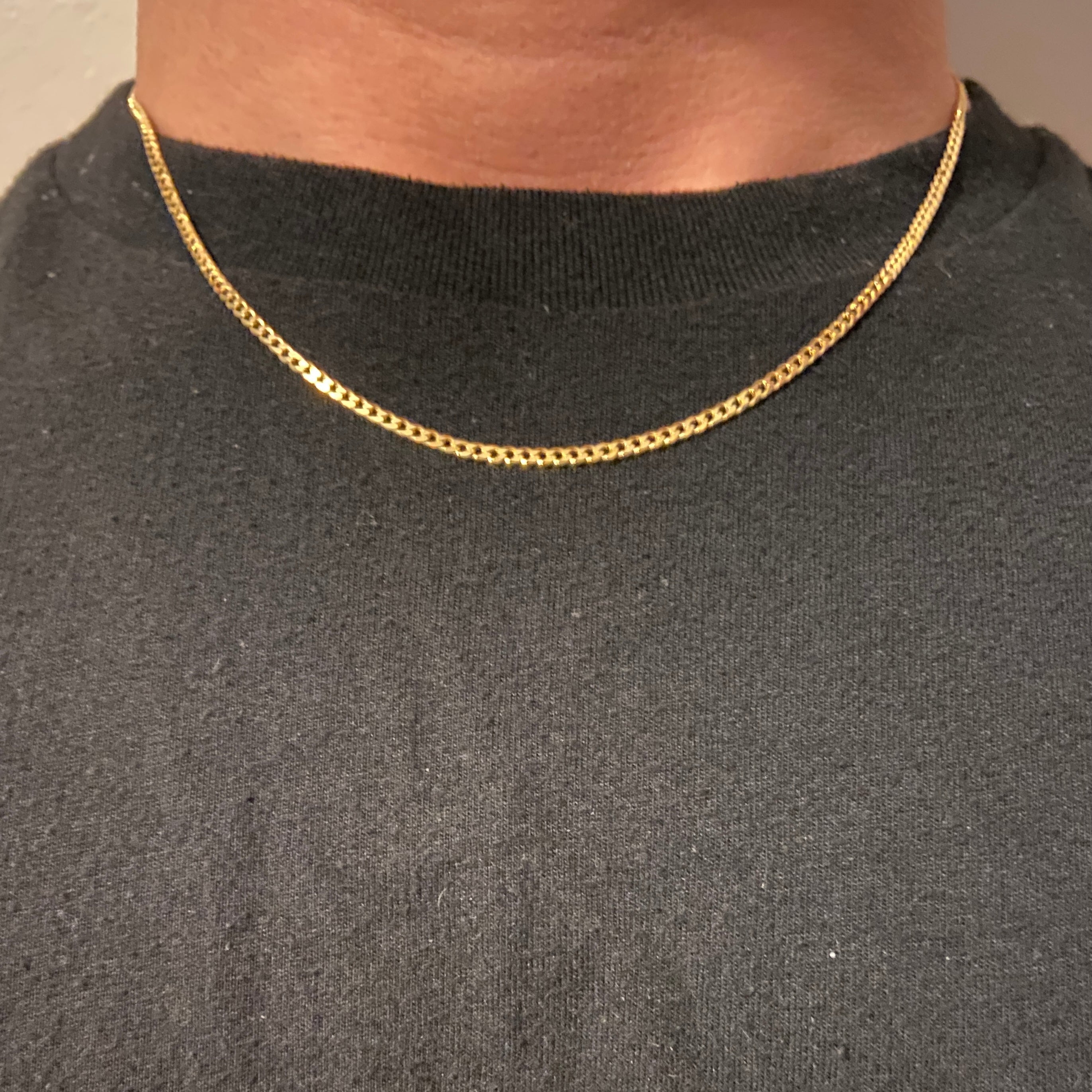 Solid Real 14k Gold Cuban Link Chain 18in 3mm - Prestige Jewelry