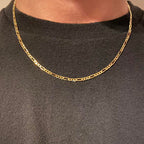 14k Gold Vermeil Figaro Chain 18in 2mm - Prestige Jewelry