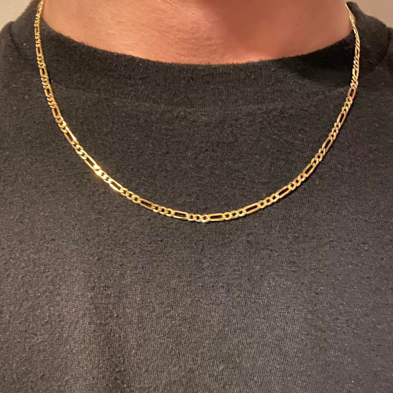 14k Gold Vermeil Figaro Chain 18in 2mm - Prestige Jewelry