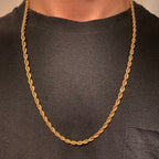 14k Gold Layered Rope Chain 24in 4mm - Prestige Jewelry